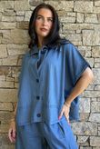 Freddie Cap Sleeve Shirt Jacket Mid